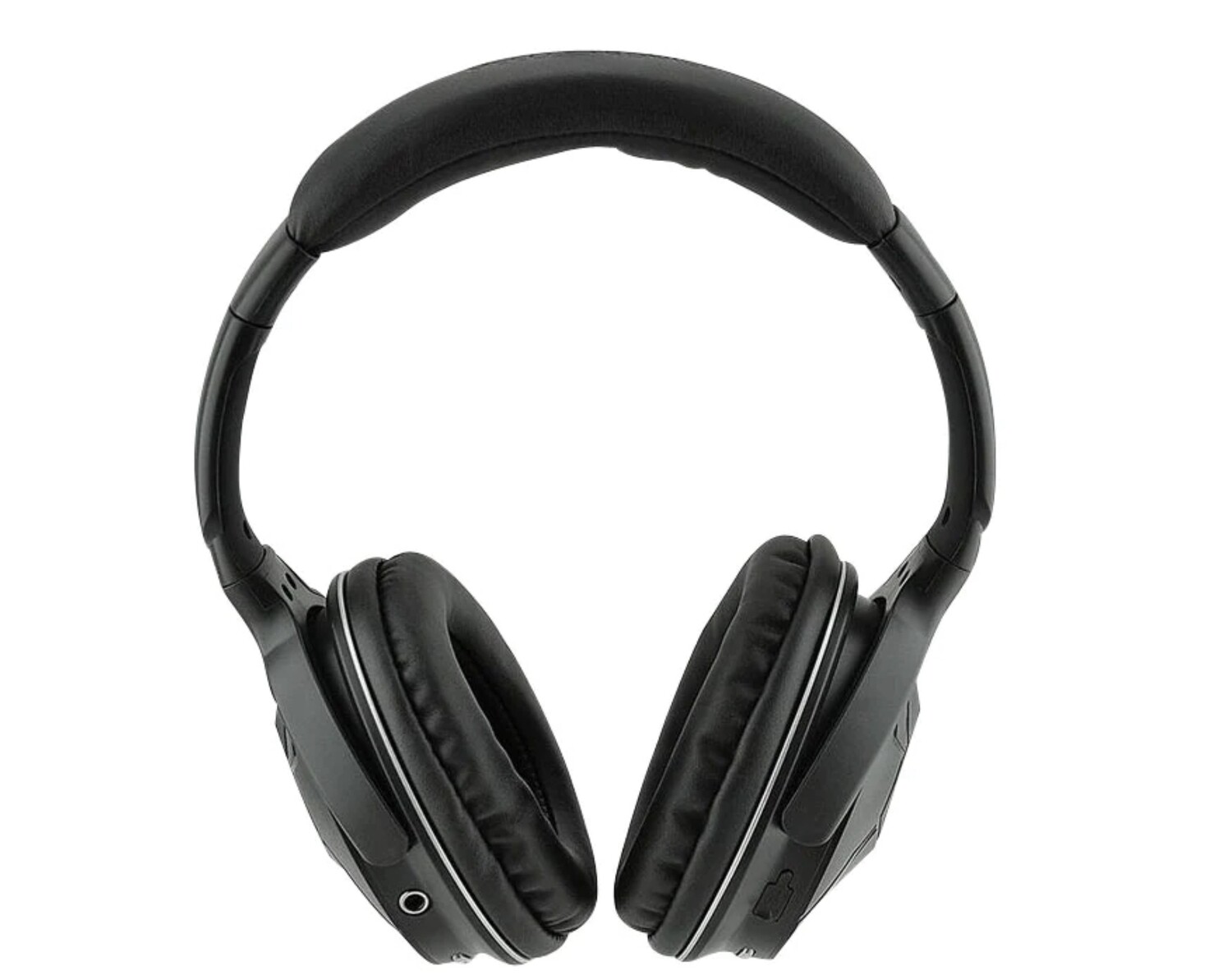 Air-Fi Venture Stereo Bluetooth Wireless Foldable Over-the-Ear Headphones with a separate (1/8) stereo connection port without the need to be powered on plus a carrying pouch.
