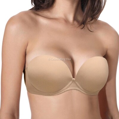 Strapless Push-Up Support Invisible Bra