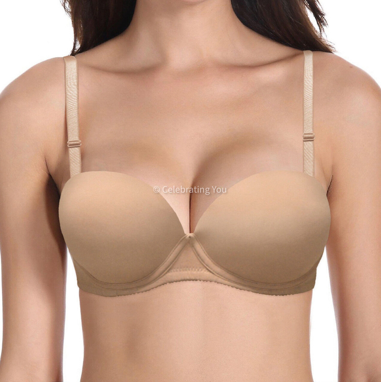 Women’s Strapless Push-Up Support Invisible Bra