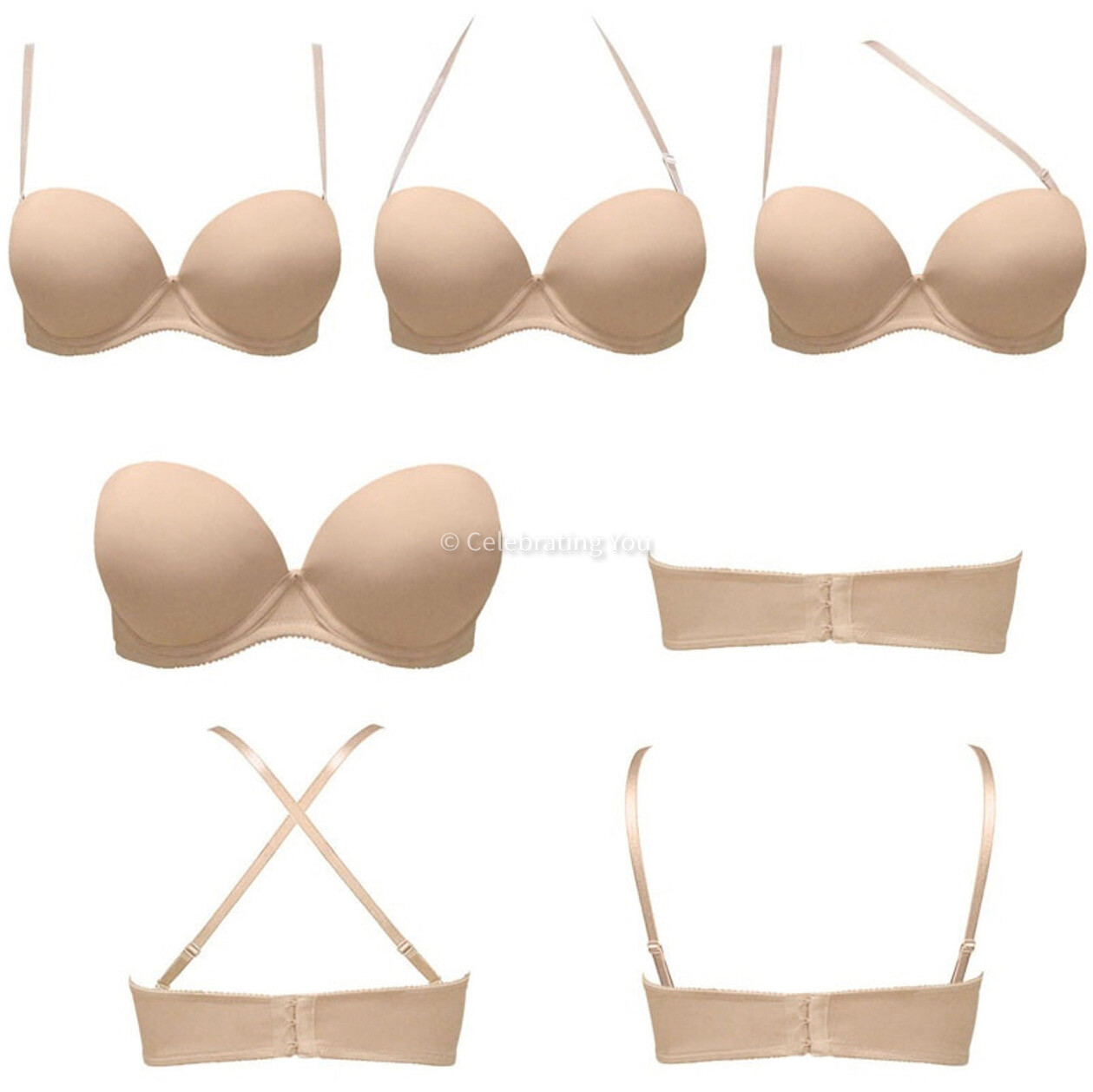 Women’s Strapless Push-Up Support Invisible Bra