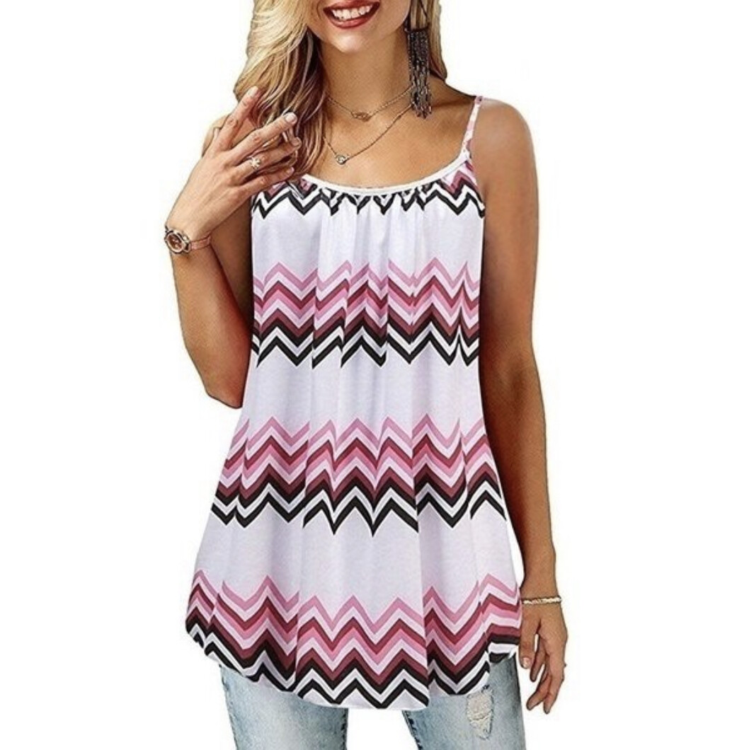 Women’s Flower Tank Top Spaghetti Strap Blouse