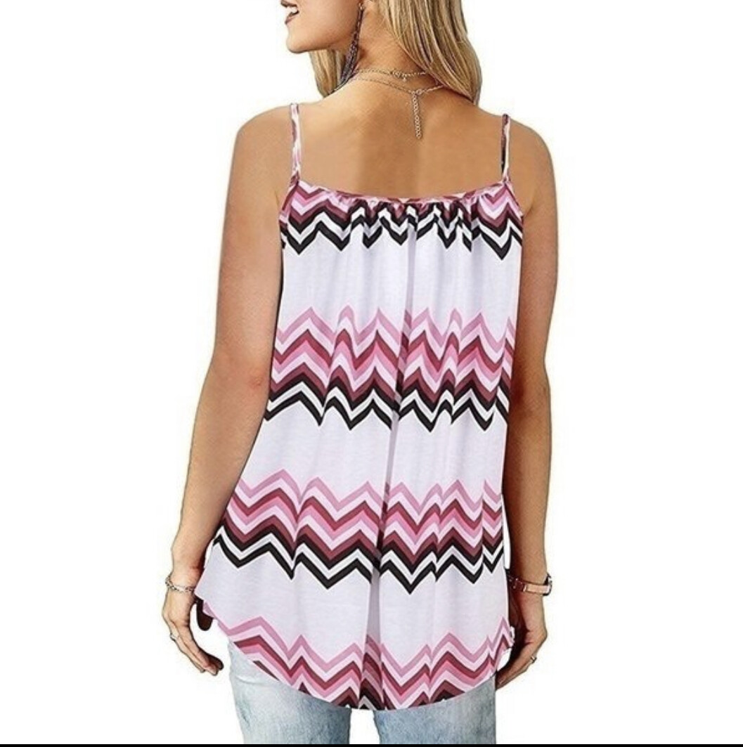Women’s Flower Tank Top Spaghetti Strap Blouse