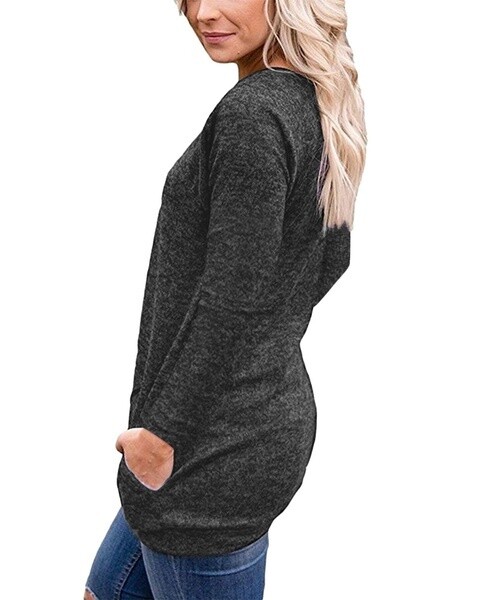 Women’s Fashion Long Sleeve Casual Crew-neck Blouse