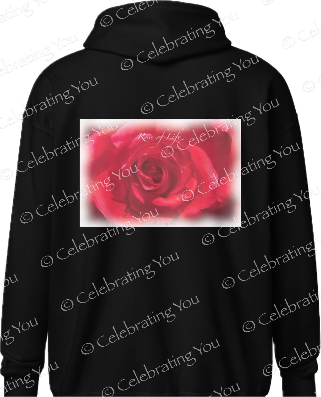 Celebrating You Rose of Life | Red Rose | Zip Hoodies