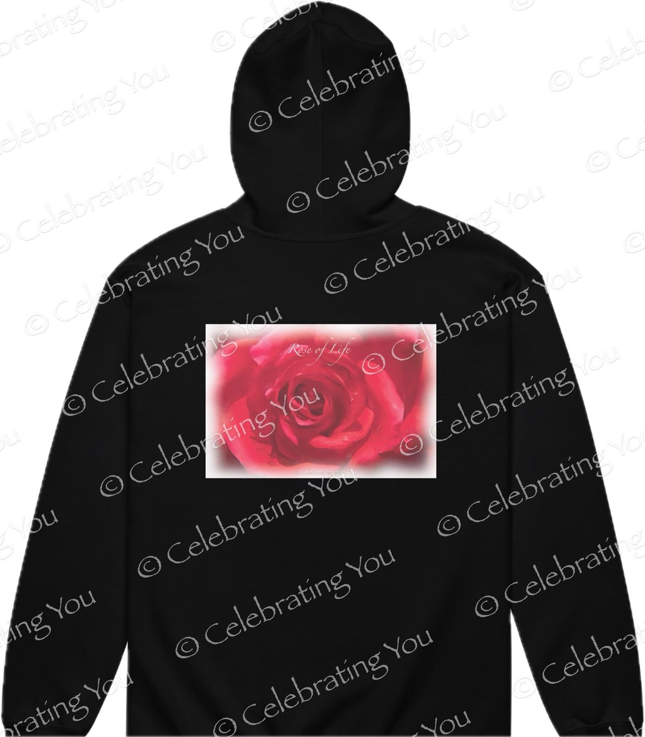 Celebrating You Rose of Life | Red Rose | Zip Hoodies