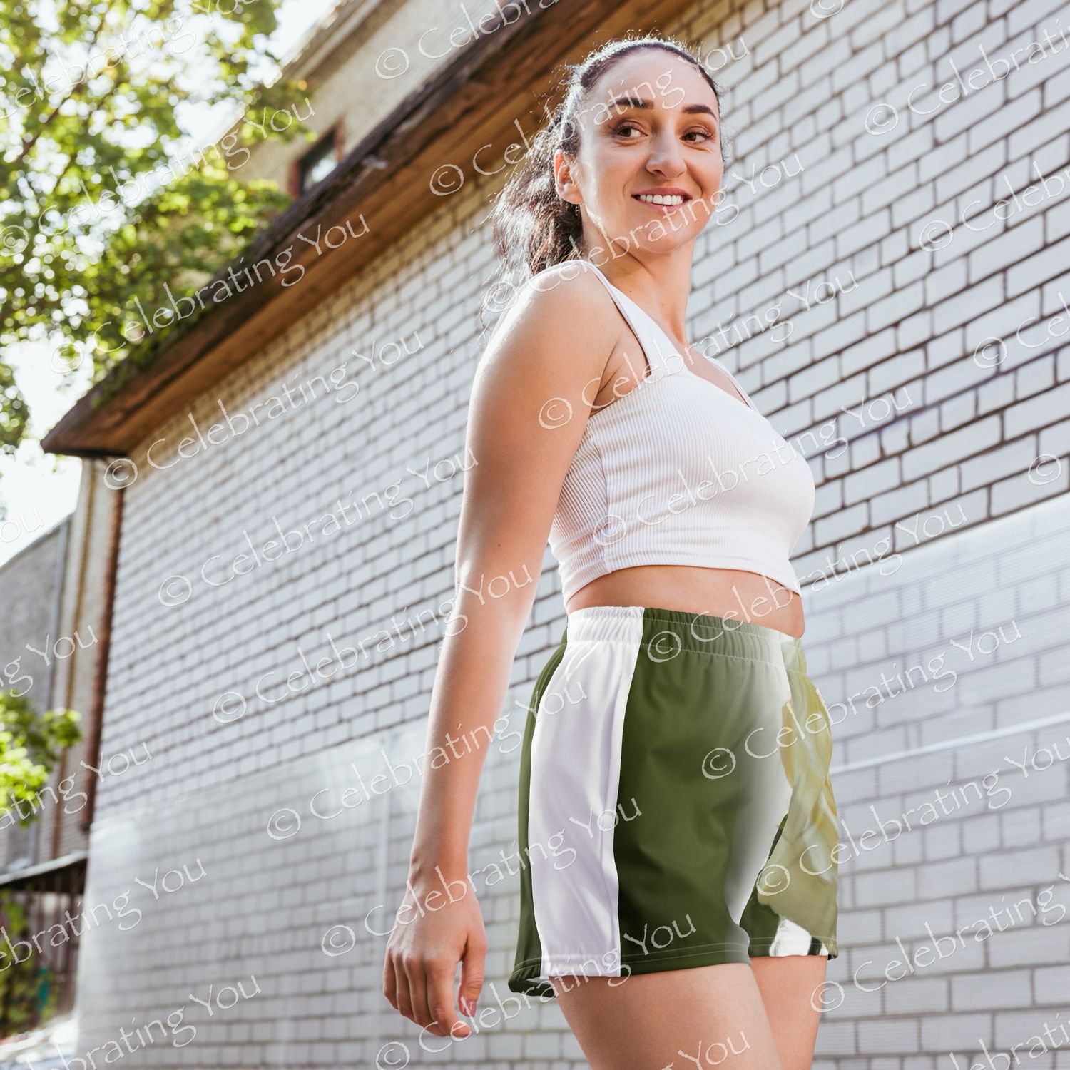 Celebrating You ‘ Rose of Life ‘ Women’s Athletic Shorts