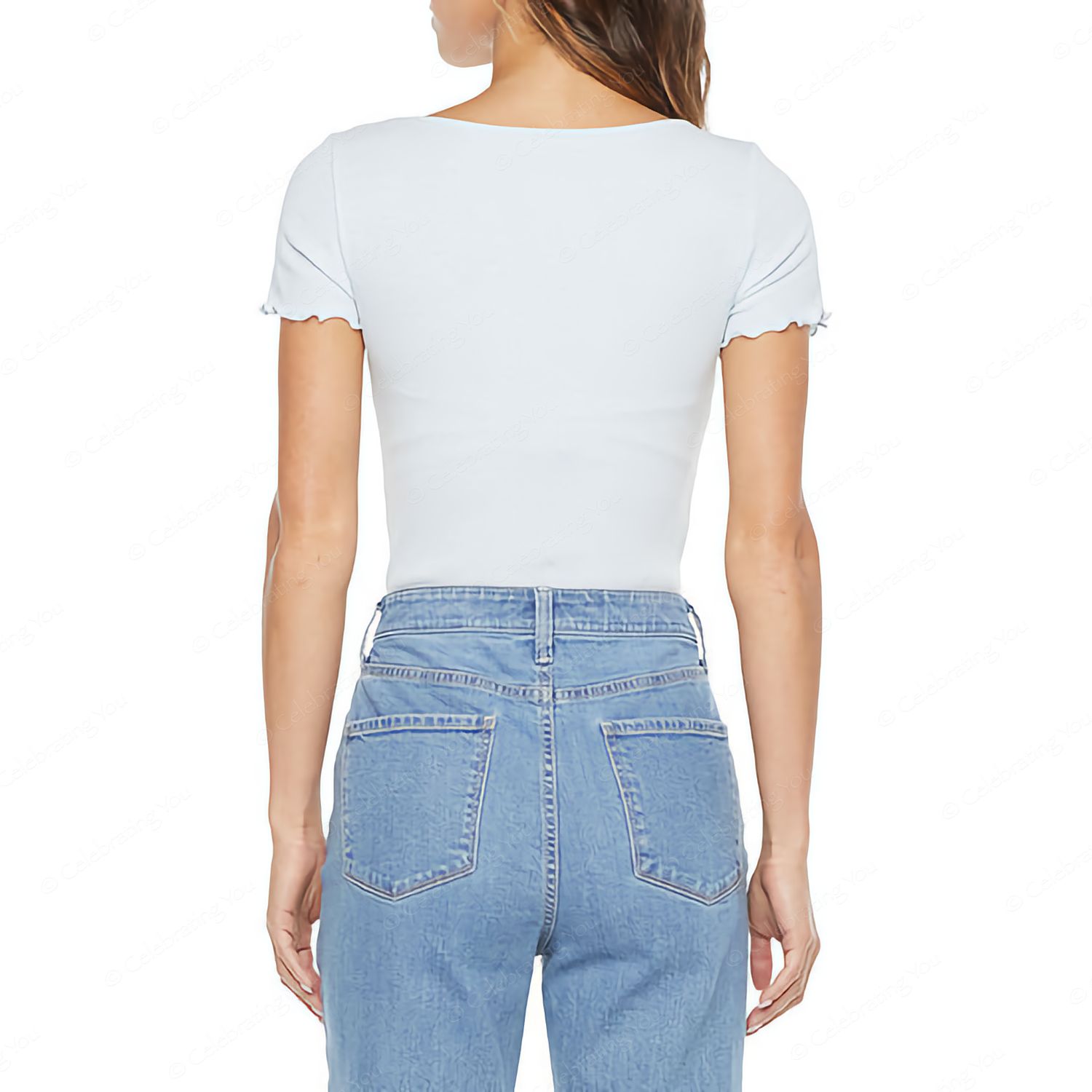 Women’s Junior Square Neck Short Sleeve Bodysuit