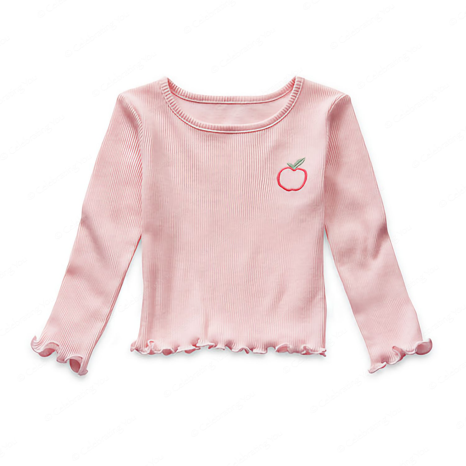Baby Girl’s Round Neck Long Sleeve T-Shirt