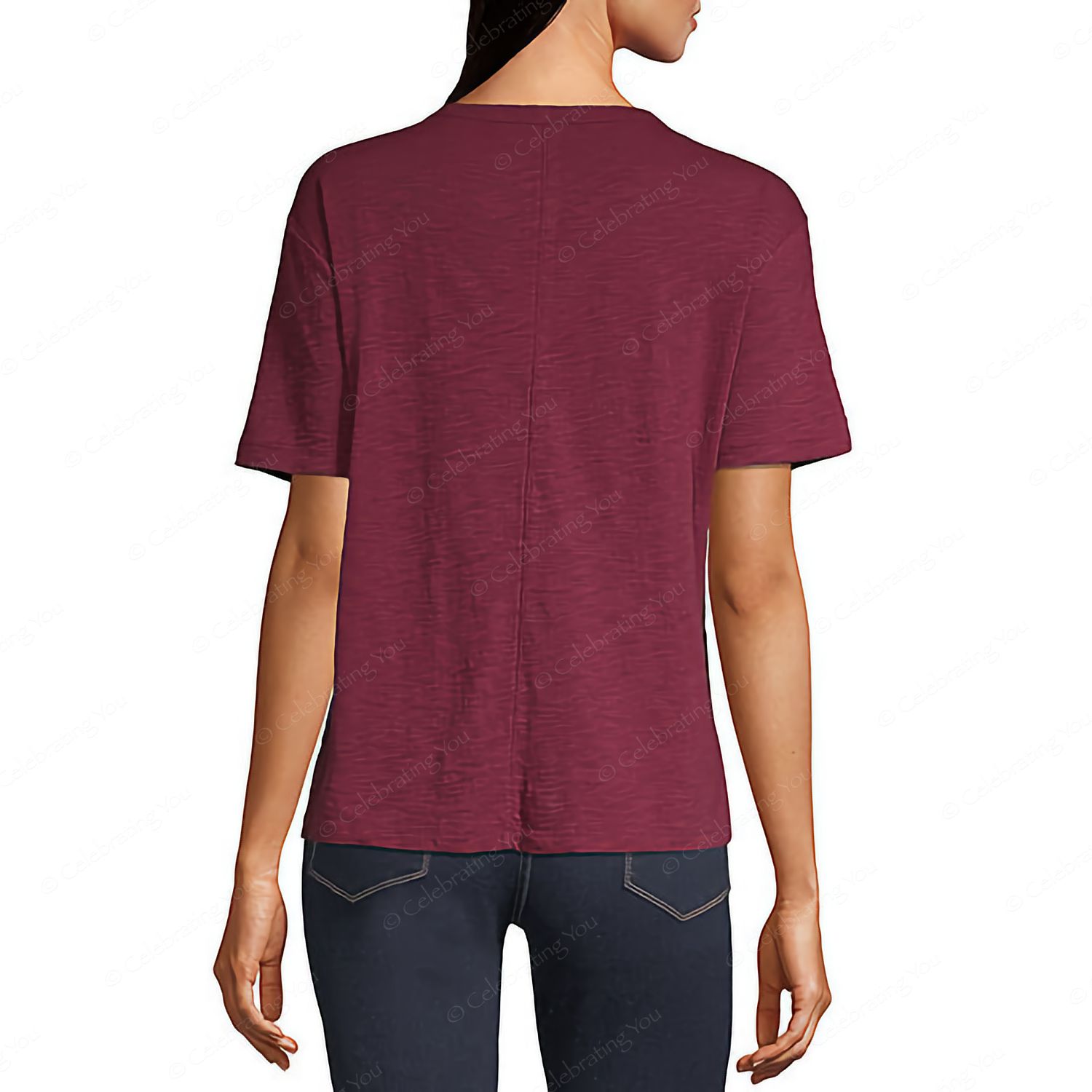 Women&#39;s Juniors V Neck Short Sleeve T-Shirt