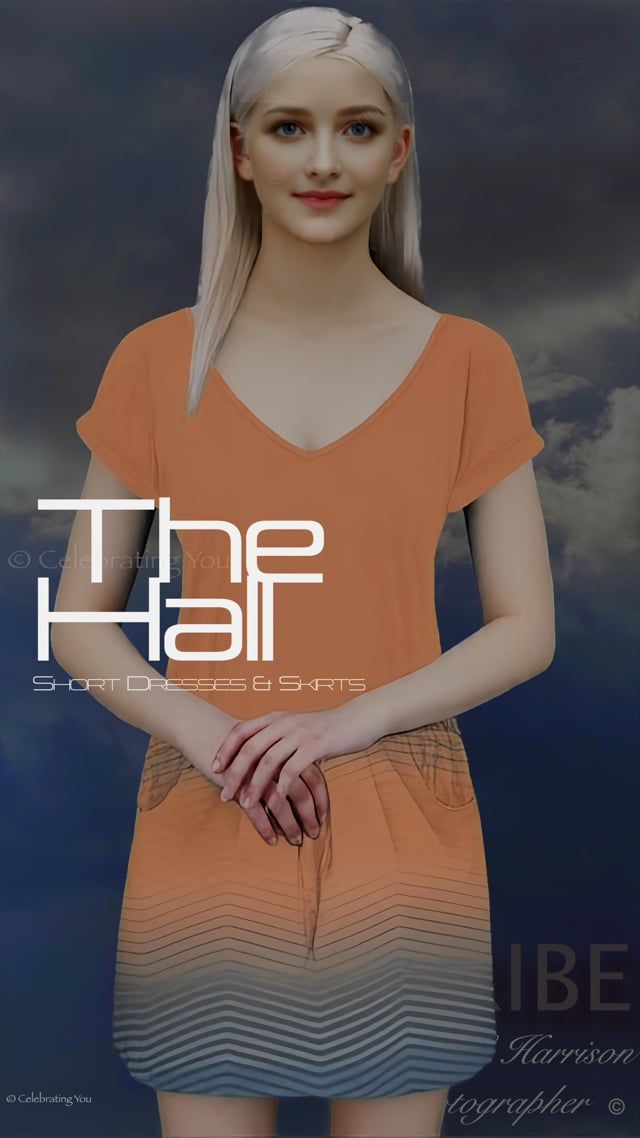 Women’s V-Neck Front (Painted) Tie Mini Dress