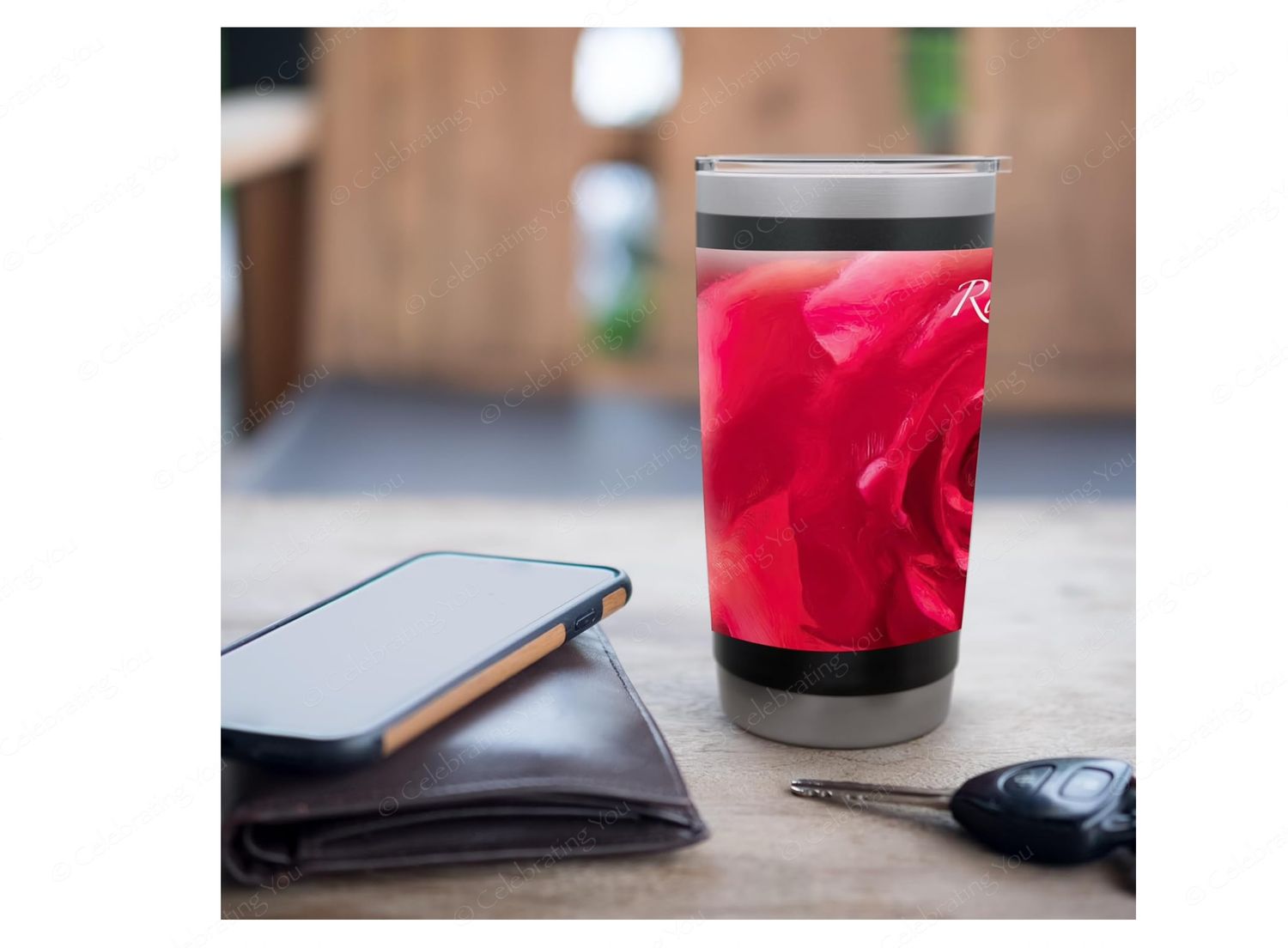 Celebrating You ‘ Rose of Life ‘ Stainless Steel Insulated Tumbler