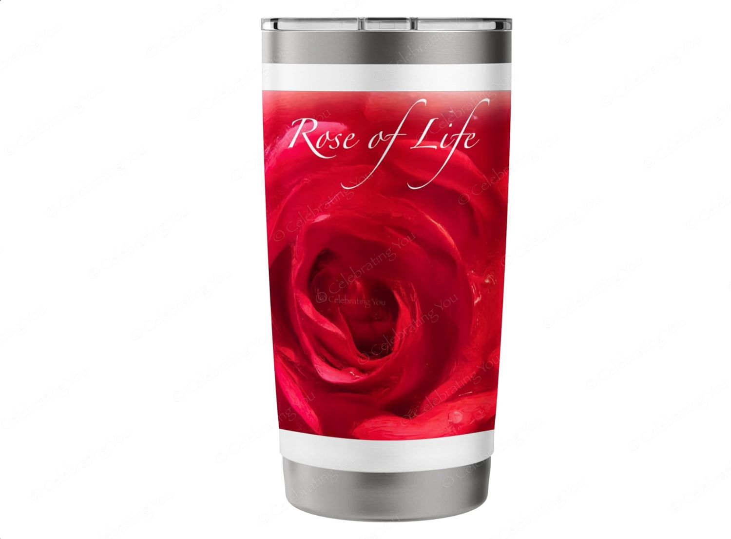 Celebrating You ‘ Rose of Life ‘ Stainless Steel Insulated Tumbler