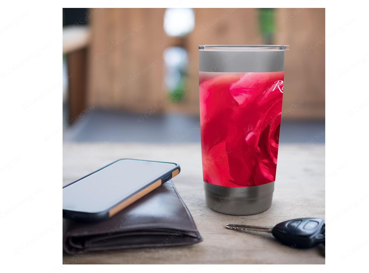 Celebrating You ‘ Rose of Life ‘ Stainless Steel Insulated Tumbler