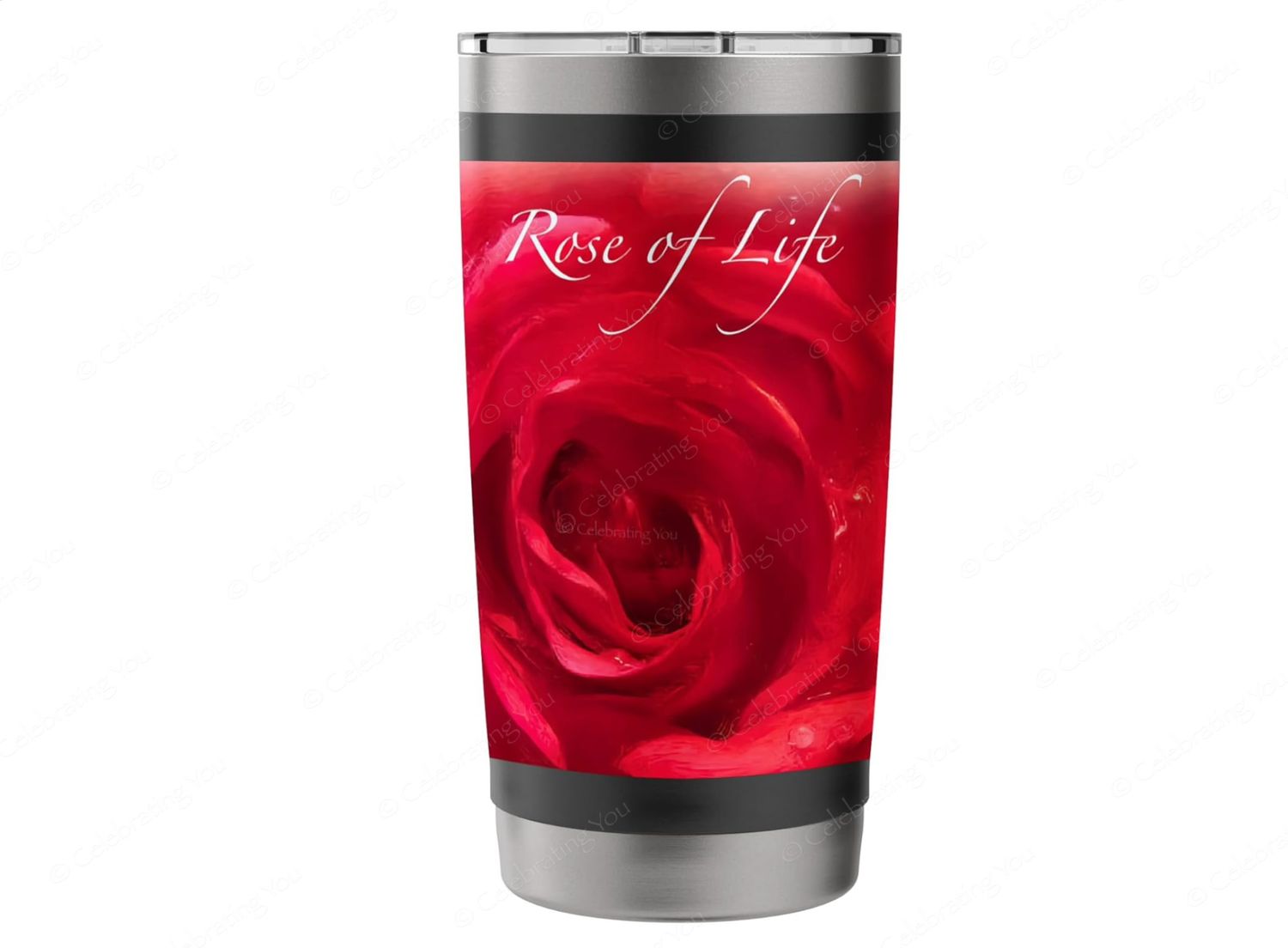 Celebrating You ‘ Rose of Life ‘ Stainless Steel Insulated Tumbler