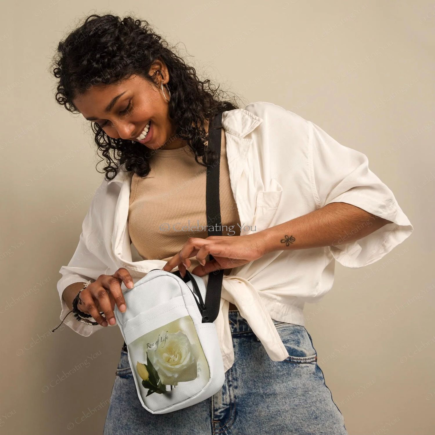 Celebrating You ‘ Rose of Life ‘ Crossbody Bag