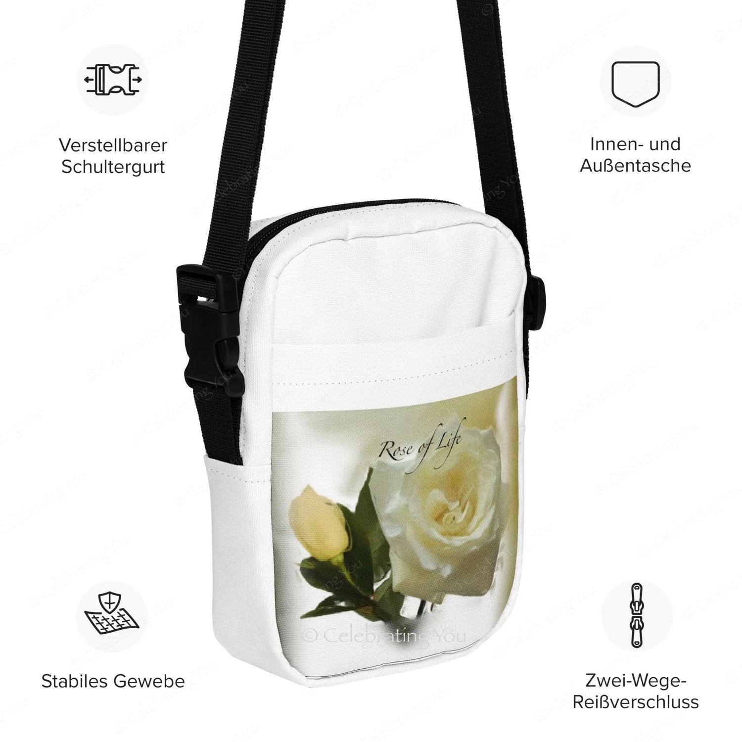 Celebrating You ‘ Rose of Life ‘ Crossbody Bag