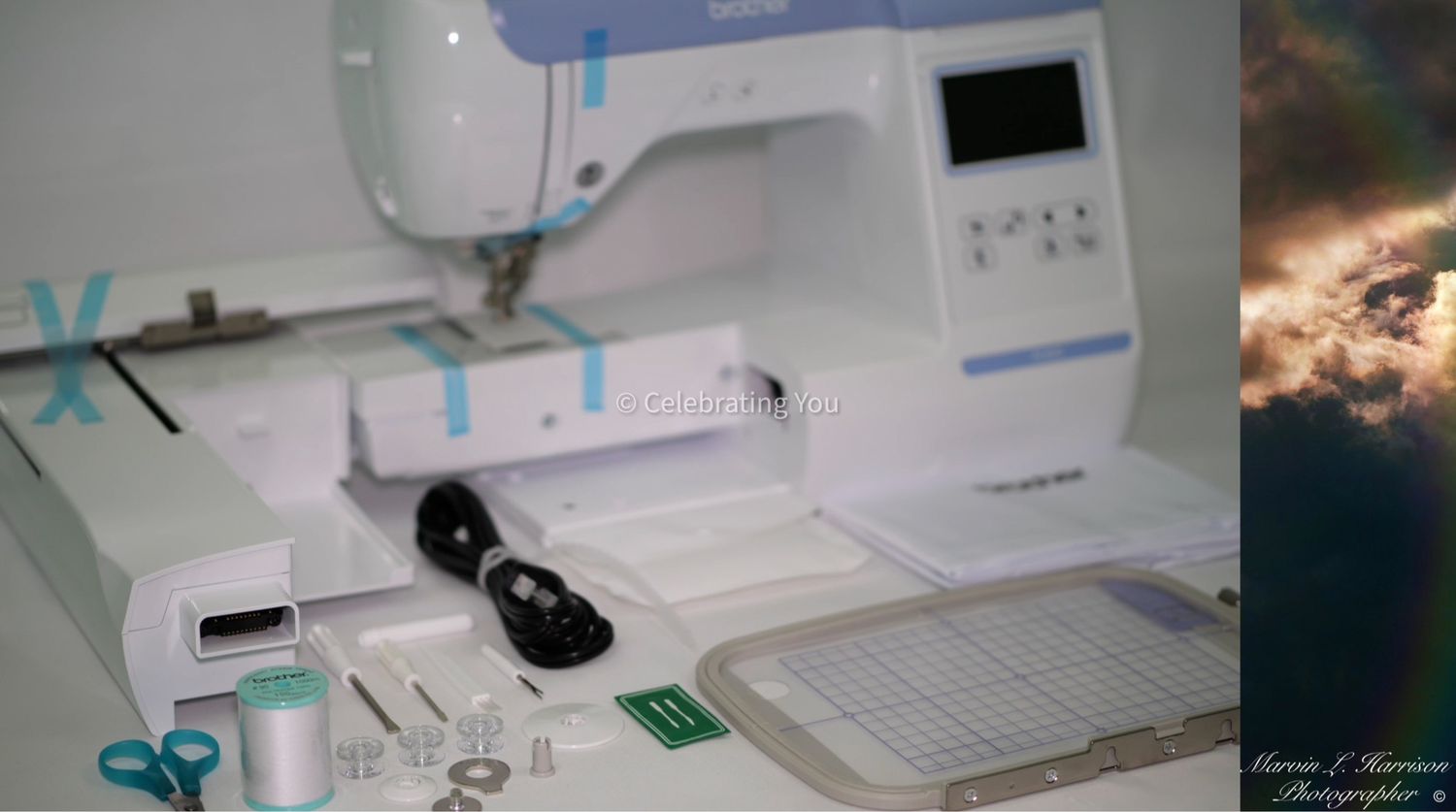 Brother PE900 Embroidery Machine, 193 Built-in Designs, 5" x 7" Hoop Area, Large 3.2" LCD Touchscreen, USB Port, 13 Font Styles
