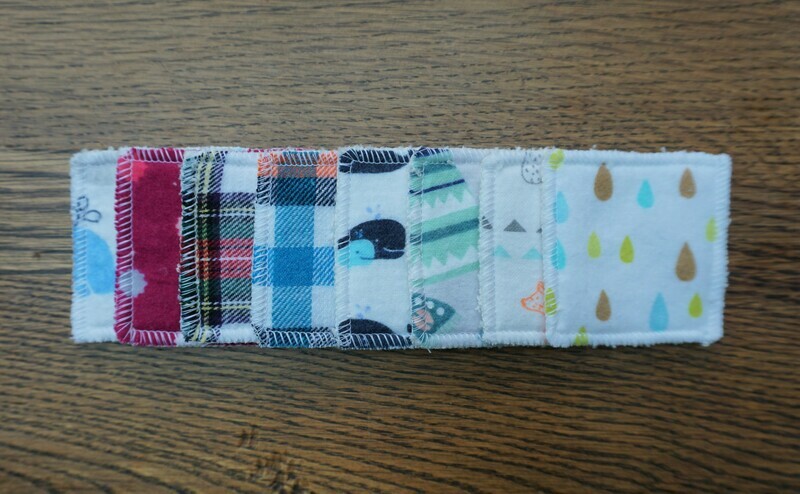 10 mini, 100% washable cotton pads