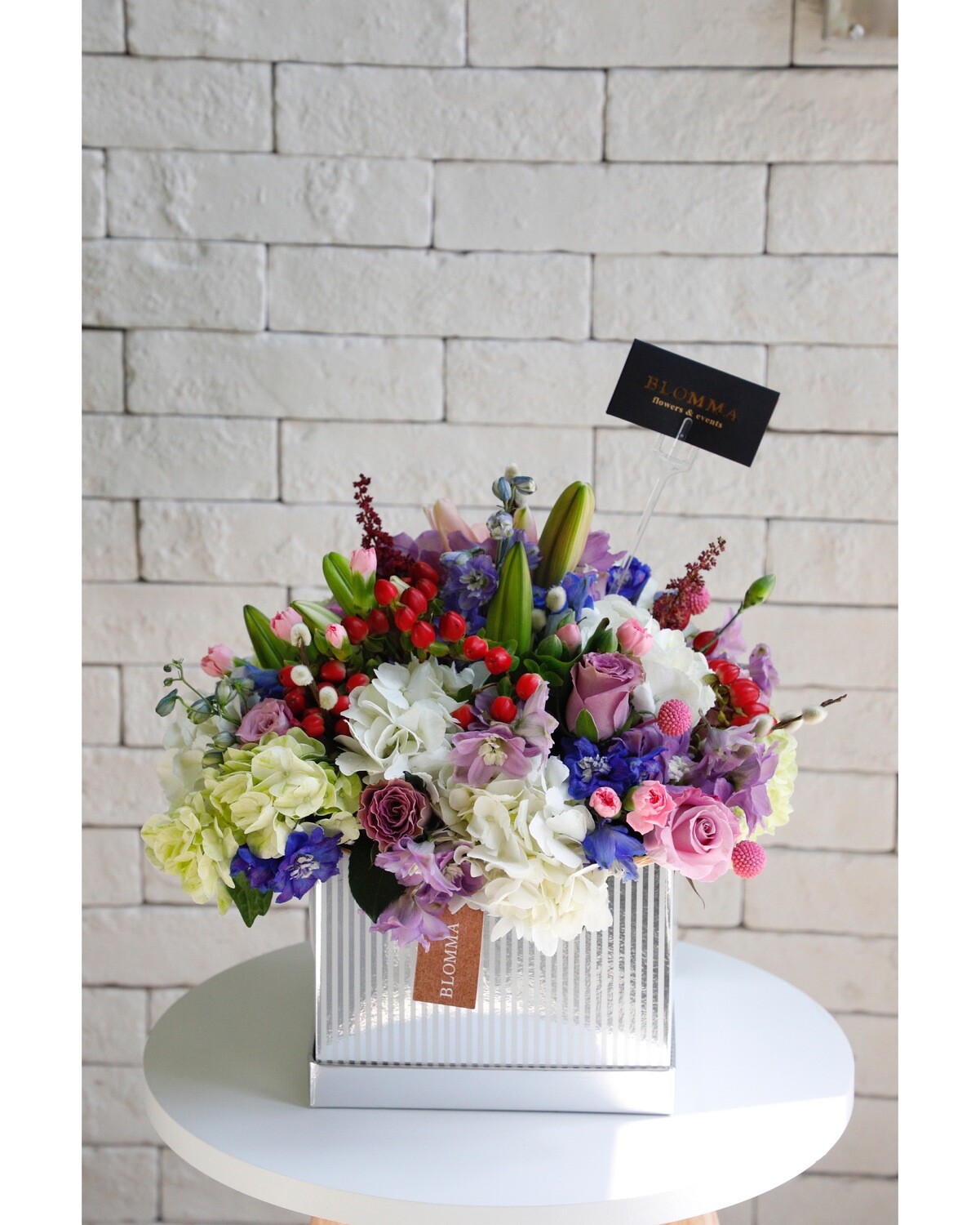 Box With Flower Arrangement