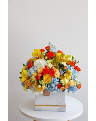 Mix Flowers With White Box