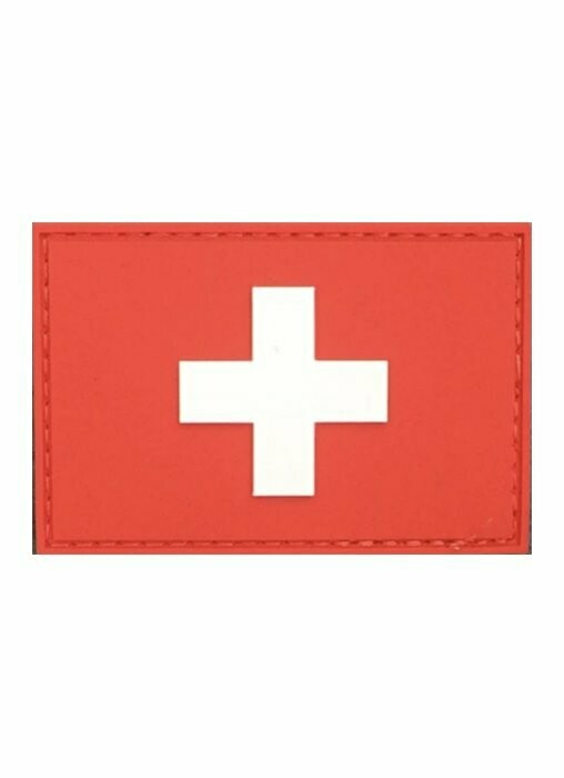 BADGE PVC SUISSE, Couleur: Rouge et blanc