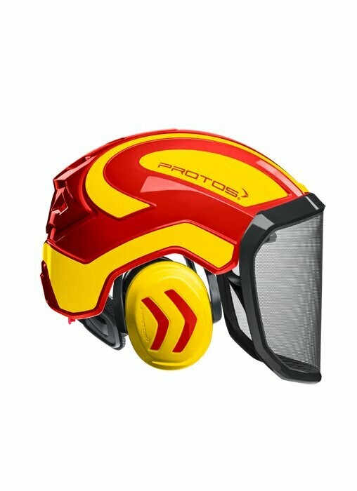 CASQUE PROTOS INTÉGRAL FOREST, Couleurs: Rouge + jaune