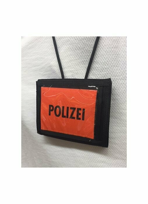 PORTE-CARTE D'IDENTIFICATION MINI-PORTEFEUILLE AVEC VELCRO ORANGE