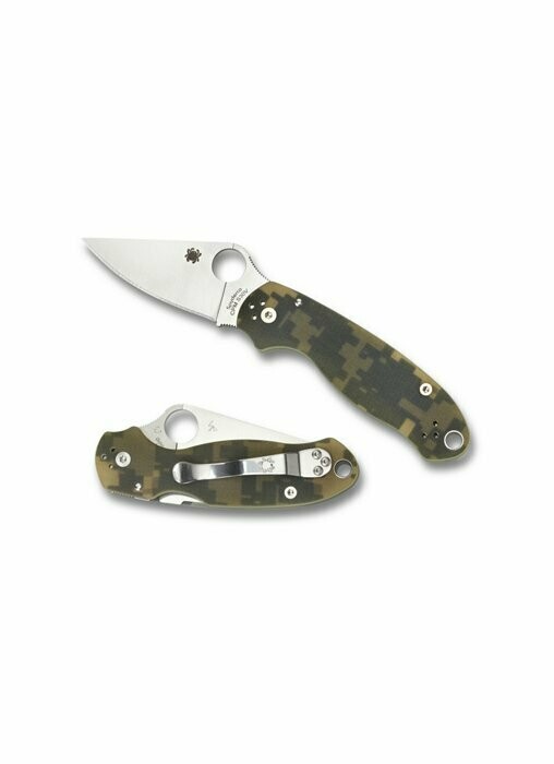 SPYDERCO PARA 3 CAMO, Lame: Acier C223GPCMO