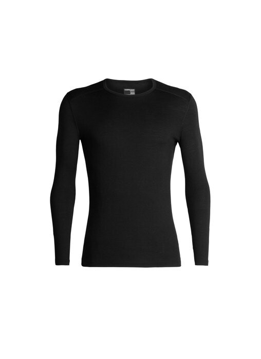 ICEBREAKER MERINO 200 OASIS LS CREWE MAN, Farben: Schwarz
