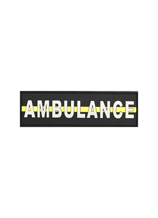 PVC AMBULANZ ABZEICHEN, Text: Ambulance