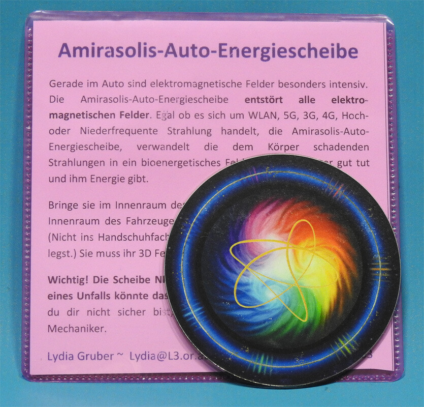 Amirasolis car energy disk