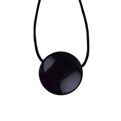 Schutzanhänger - Spiegel Obsidian mit Schnur Schutzanhänger - Spiegel Obsidian mit Schnur