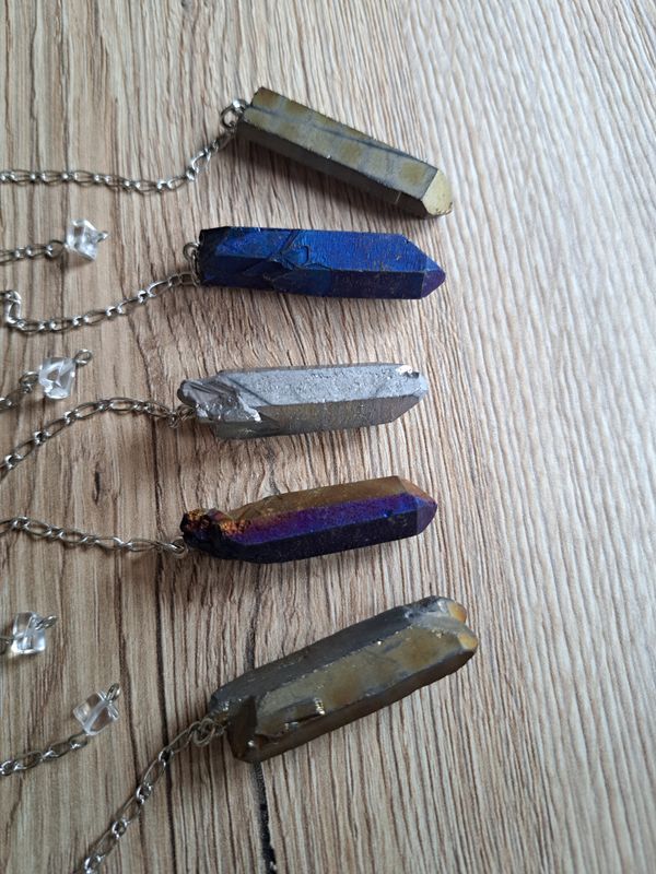 Auraquarz Pendel - verschiedene Farben