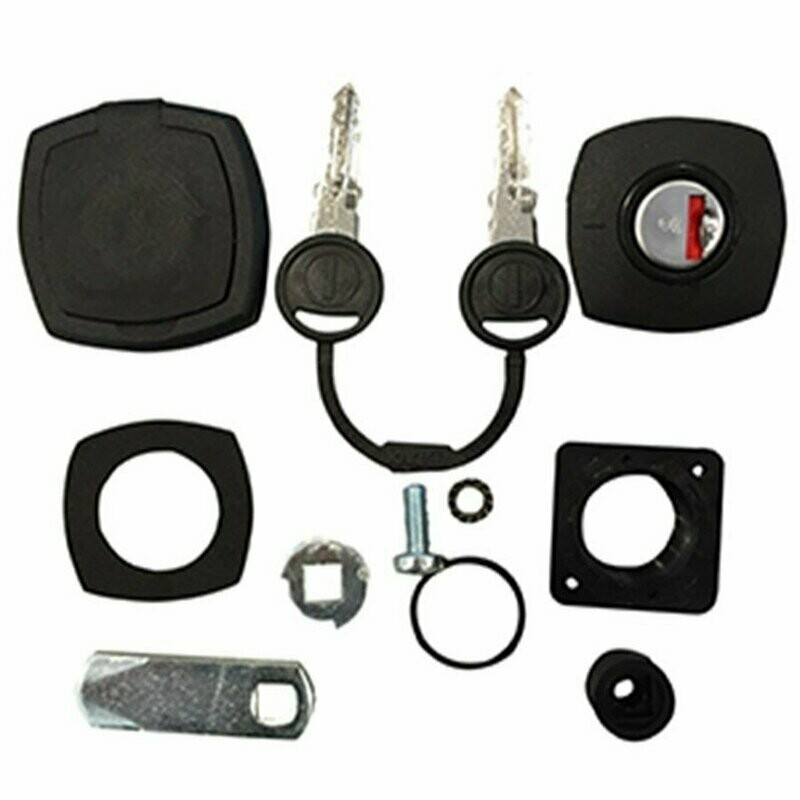 CERRADURA PORTON NEGRO CON TAPA