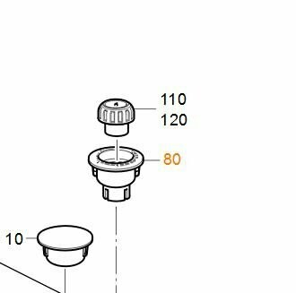 Buje de la perilla de control, impreso