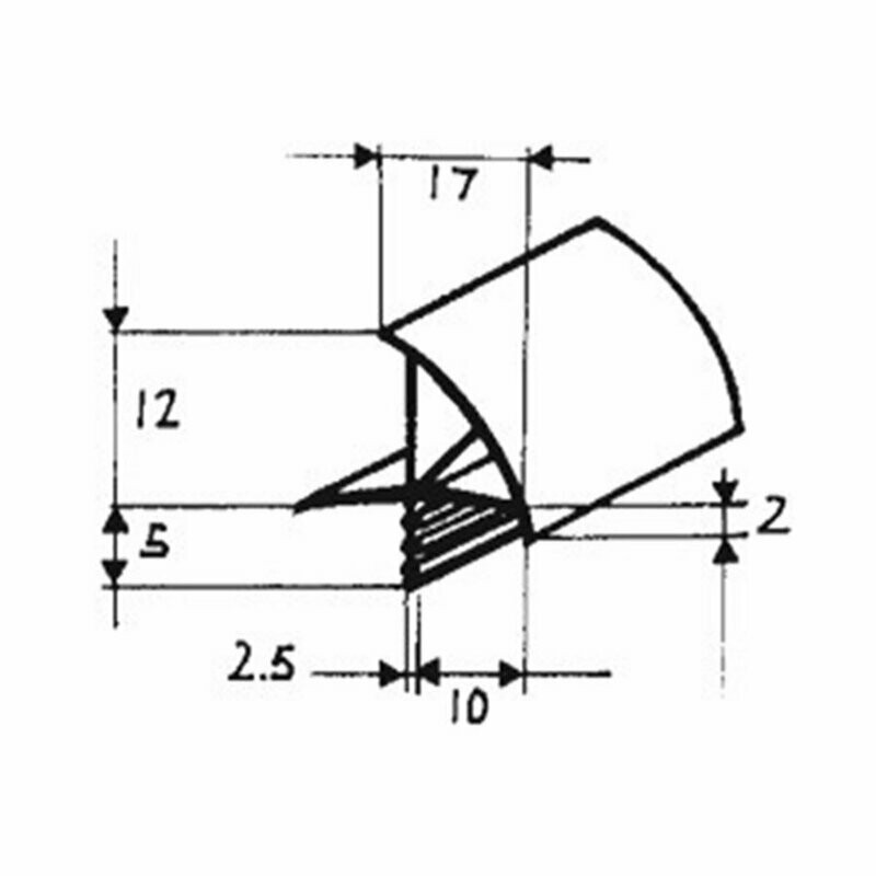 Perfil reducción de puerta marrón