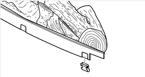 Soporte para troncos con apariencia de madera