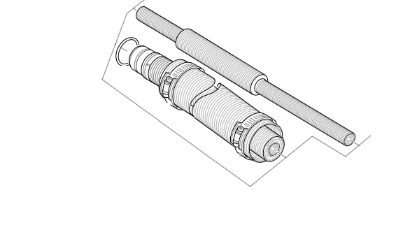 Kit de conducto Combi D, 0,7 m
