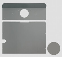 Pared trasera S 2200, gris titanio, derecha
