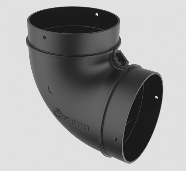 Codo BG 80, negro