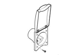 Caja de enchufe de gas exterior, blanco puro