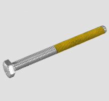 Perno hexagonal DIN 933 M6x70-8.8-A2K-AF10-S
