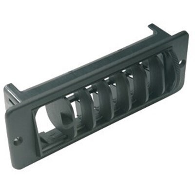 Salida de aire rectangular, negra.