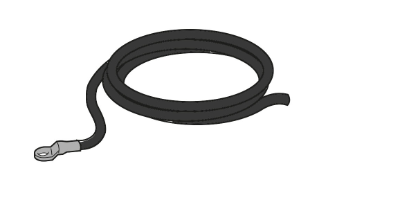 Cable de batería, negro 16 mmø, 1,5 m