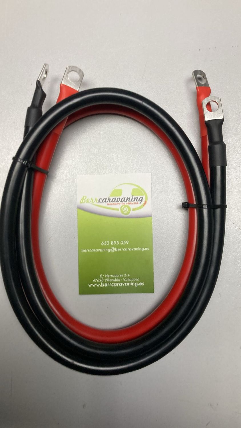 Cables de Batería 4AWG, Cable Arranque Bateria Coche con Terminales Cables de Inversor de Potencia 150A