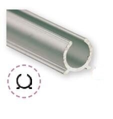 PERFIL INFERIOR ALUMINIO PARA BORDON 7.5mm