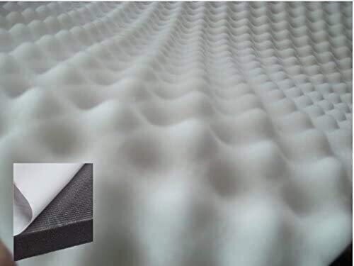Noppenschaumstoff - Akustikschaumstoff, Selbstklebend Profilplatte, Dämmung  100 x 50 x 3 Weiß