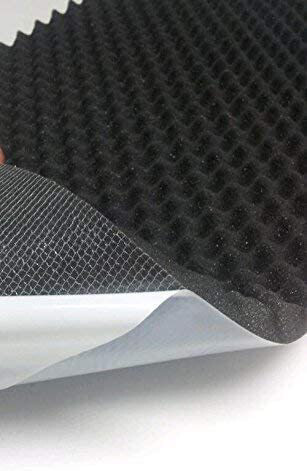 Noppenschaumstoff - Akustikschaumstoff, Selbstklebend Profilplatte, Dämmung 100 x 50 x 2 Anth/Schwarz