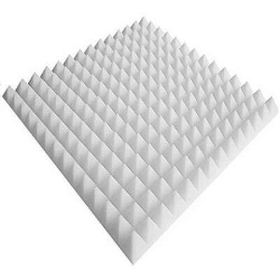 Pyramiden -Schaumstoff ca. 50x50x7 cm Schallschutz-Schaumstoff Weiß/Schwarz