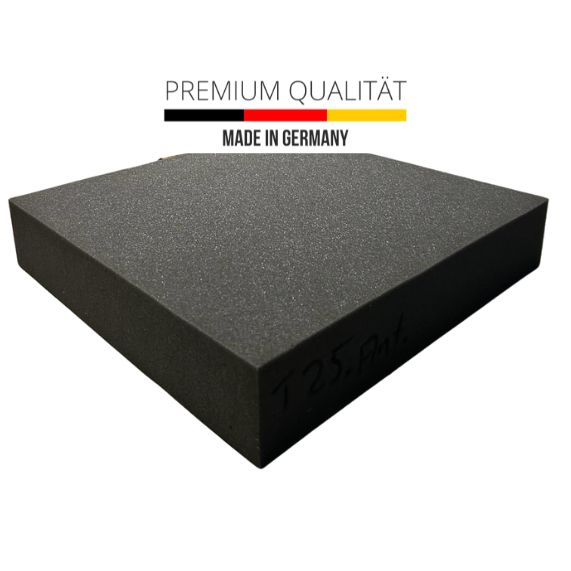 Ca. 50x50x 11 cm PUR Schaumstoffplatte Sitzkissen, Verpackung- & Polstereibedarf - Anthrazit; Akustik Matte, Matratze Schaumstoff; Platte Glatt T25 Ca. 50x50x 11 cm PUR Schaumstoffplatte Sitzkissen, Verpackung- & Polstereibedarf - Anthrazit; Akustik Matte, Matratze Schaumstoff; Platte Glatt T25